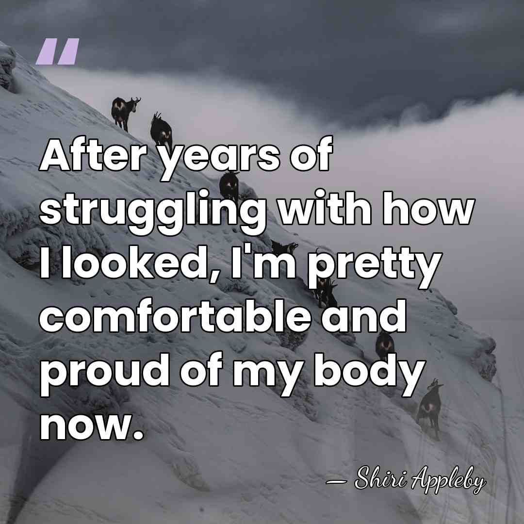 After years of struggling with how I looked, I'm pretty comfortable and&hellip; - Shiri Appleby