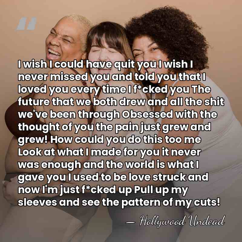 I wish I could have quit you I wish I never missed&hellip; - Hollywood Undead