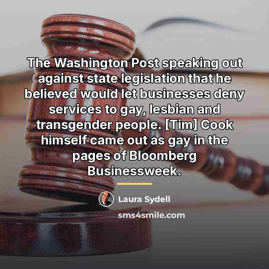 “The Washington Post speaking out against state legislation that he…” quote by Laura Sydell