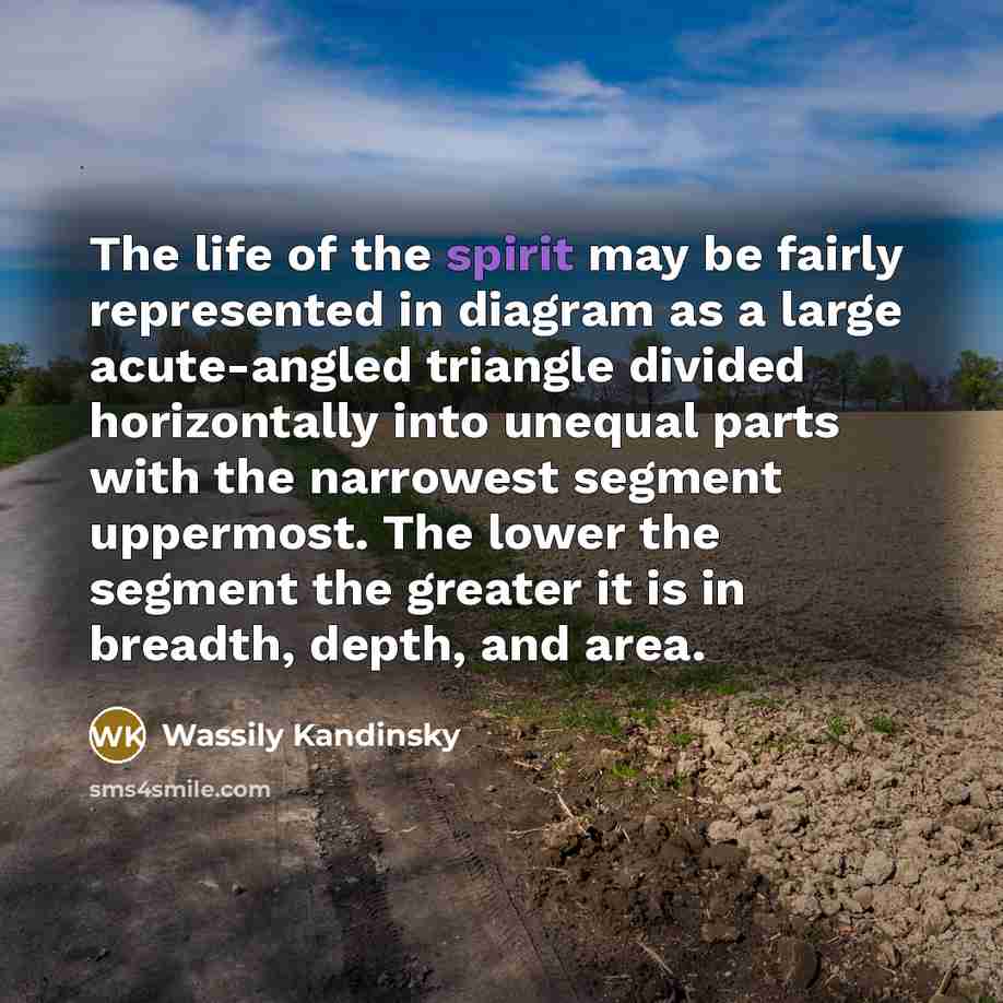 “The life of the spirit may be fairly represented in…” quote by Wassily Kandinsky