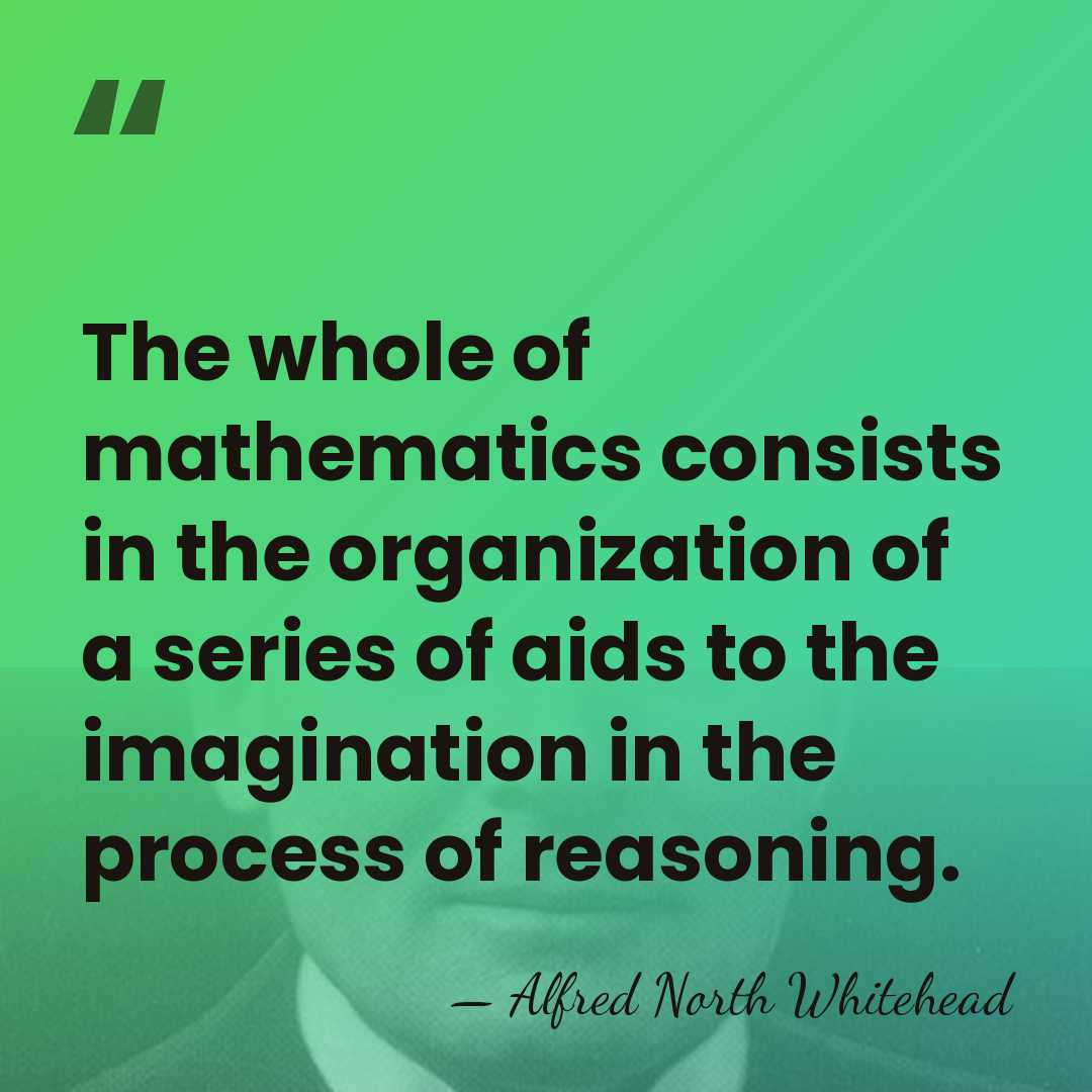 The whole of mathematics consists in the organization of a series of&hellip; - Alfred North Whitehead