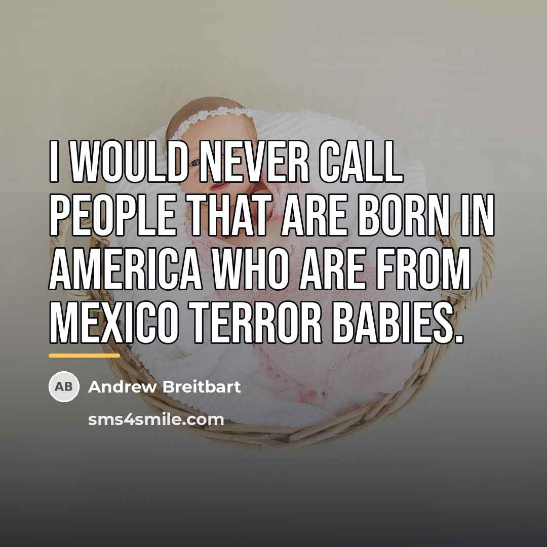 “I would never call people that are born in America…” quote by Andrew Breitbart