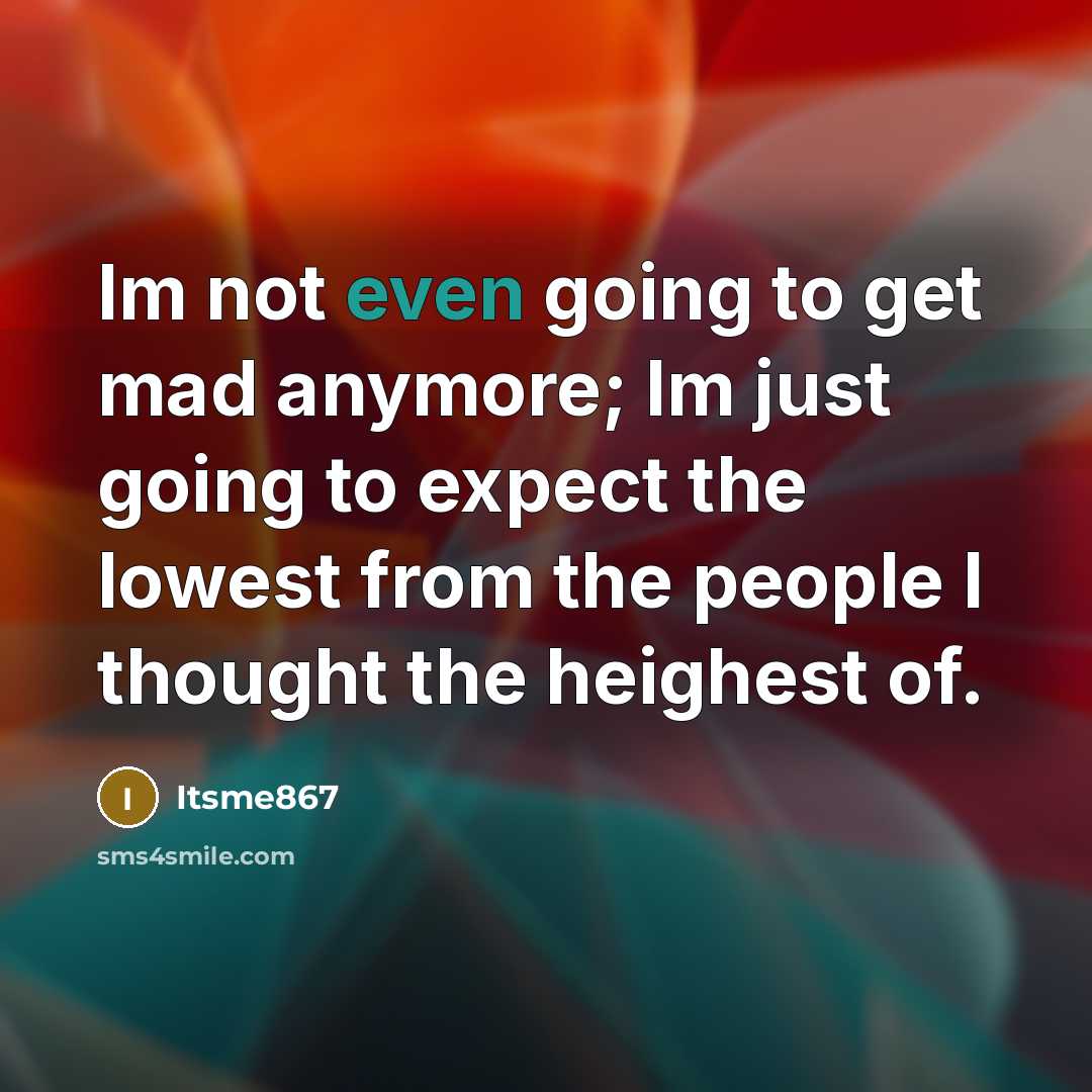 “Im not even going to get mad anymore; Im just…” quote by Itsme867
