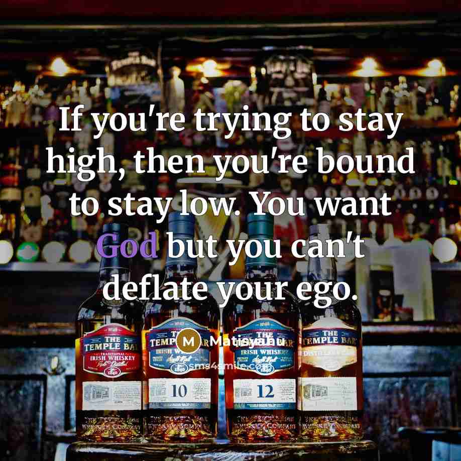 “If you're trying to stay high, then you're bound to…” quote by Matisyahu