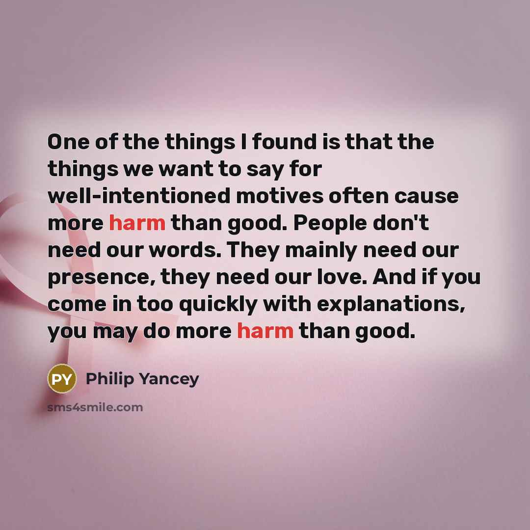 “One of the things I found is that the things…” quote by Philip Yancey