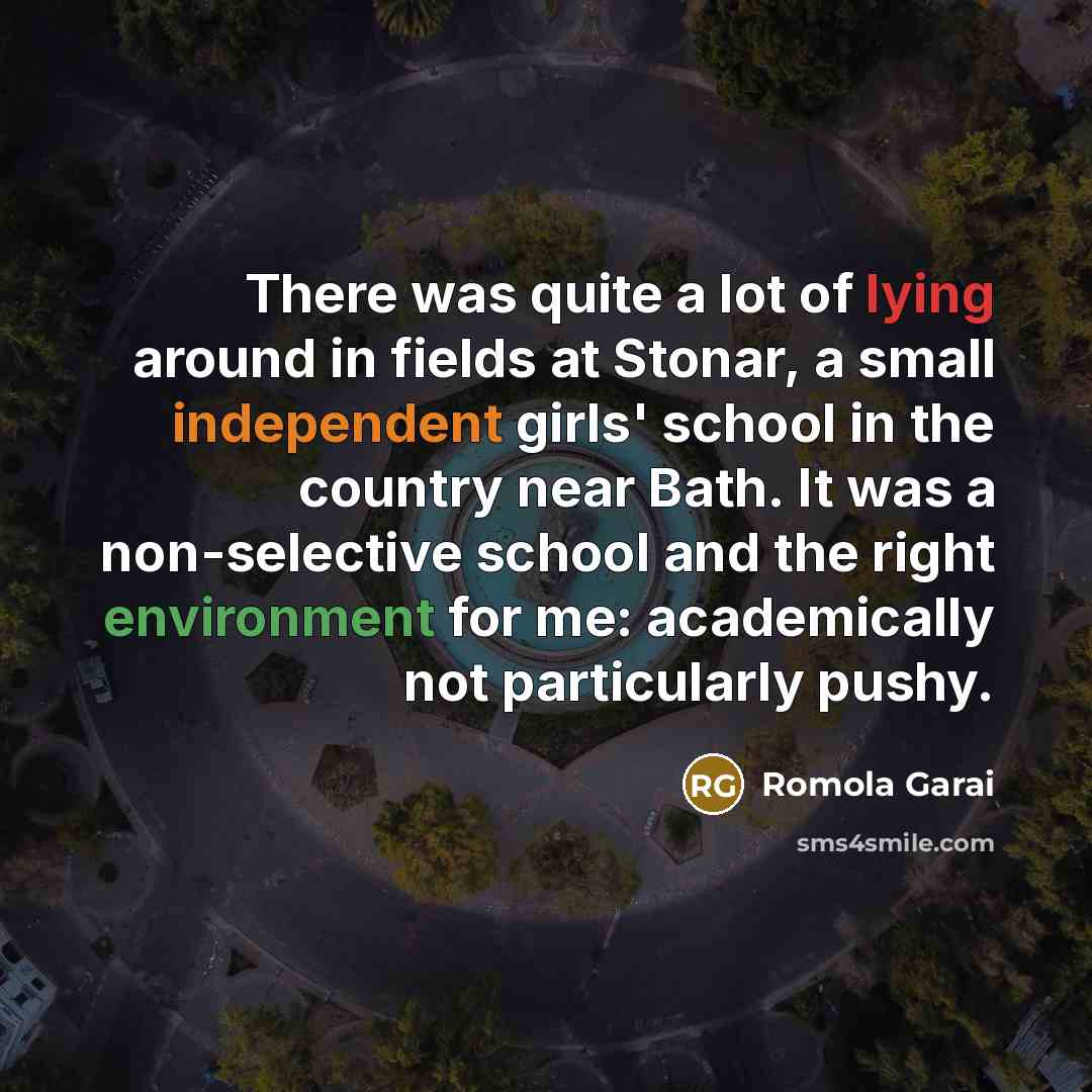 “There was quite a lot of lying around in fields…” quote by Romola Garai