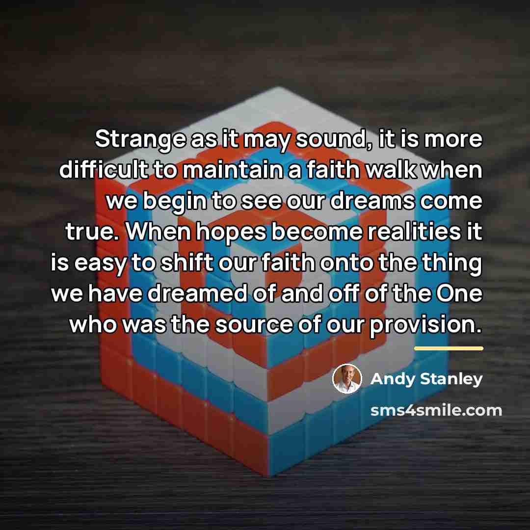 “Strange as it may sound, it is more difficult to…” quote by Andy Stanley