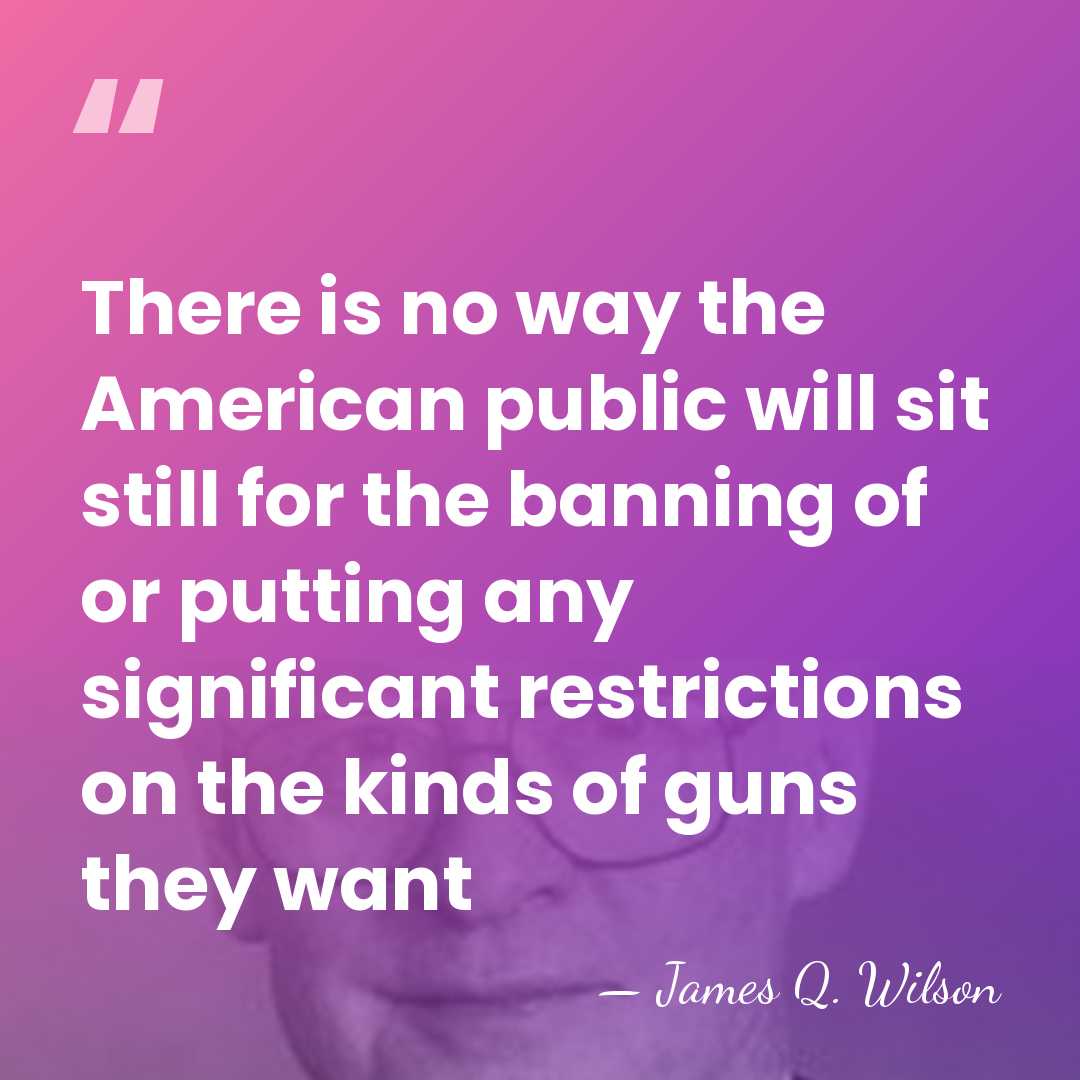 There is no way the American public will sit still for the&hellip; - James Q. Wilson