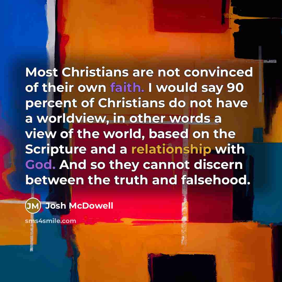 “Most Christians are not convinced of their own faith. I…” quote by Josh McDowell