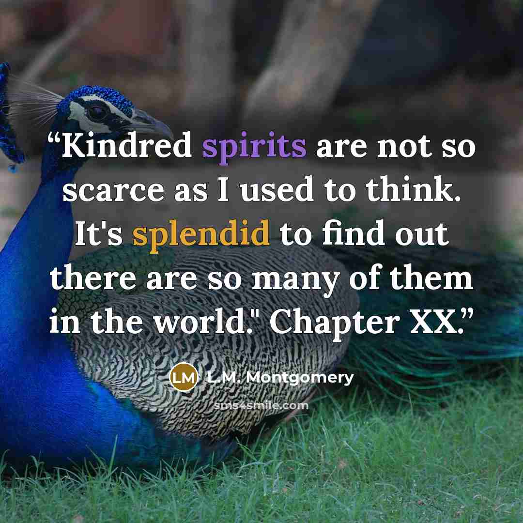 “Kindred spirits are not so scarce as I used to think. It's splendid to find out there are so many of them in the world." Chapter XX.” quote by L.M. Montgomery