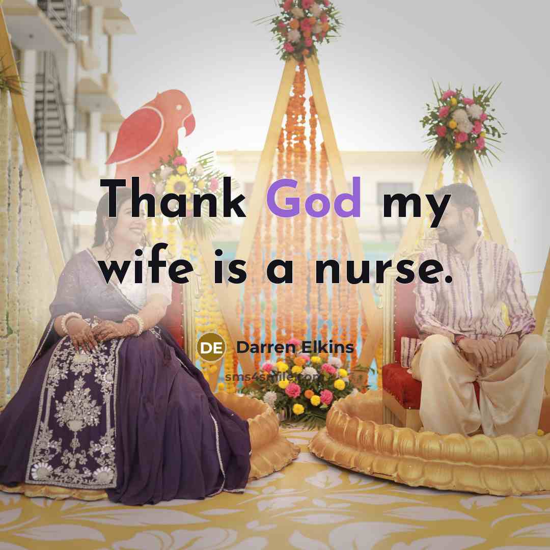 “Thank God my wife is a nurse.…” quote by Darren Elkins