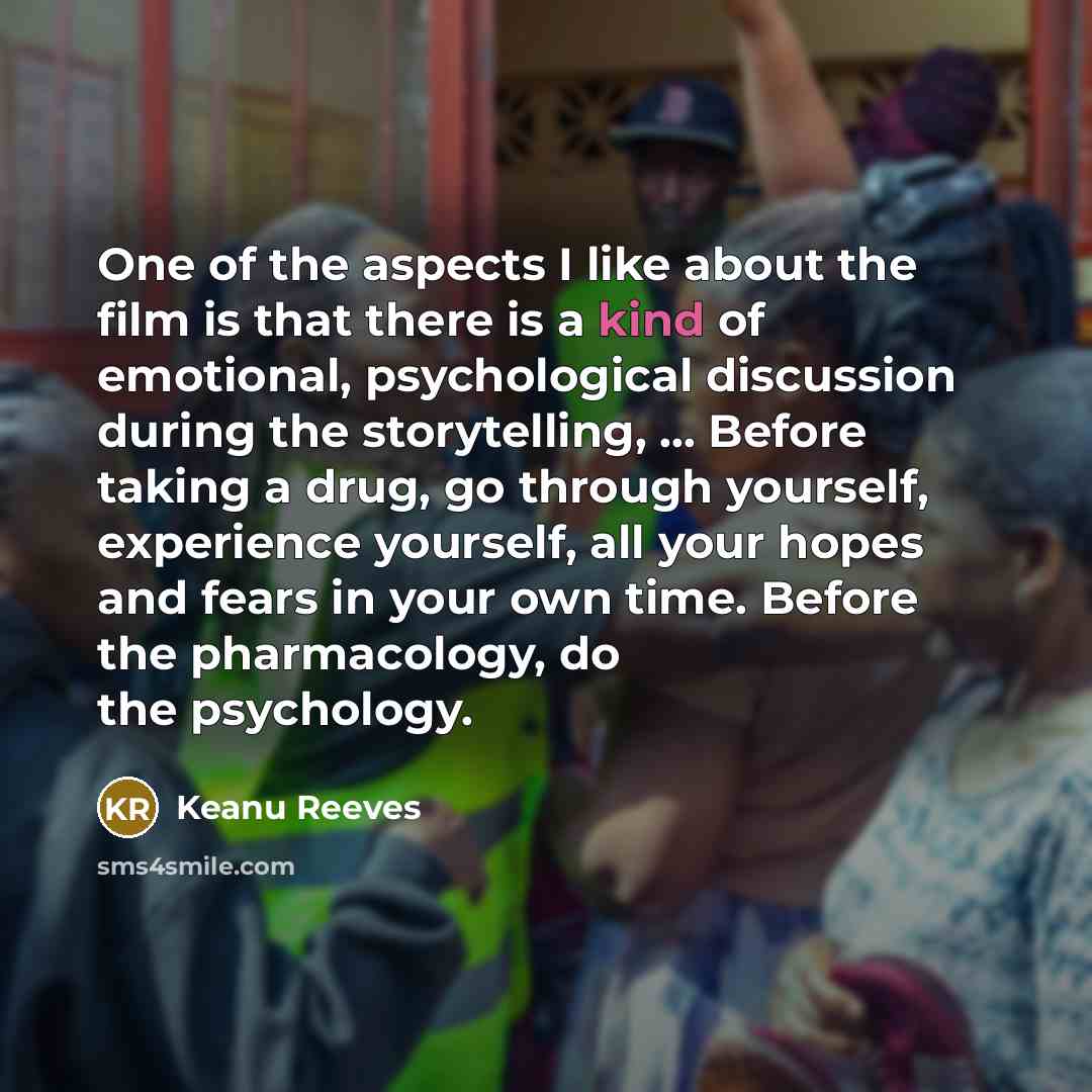 “One of the aspects I like about the film is…” quote by Keanu Reeves