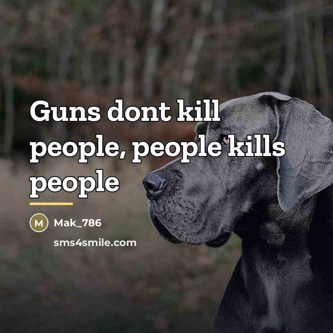 “Guns dont kill people, people kills people…” quote by Mak_786