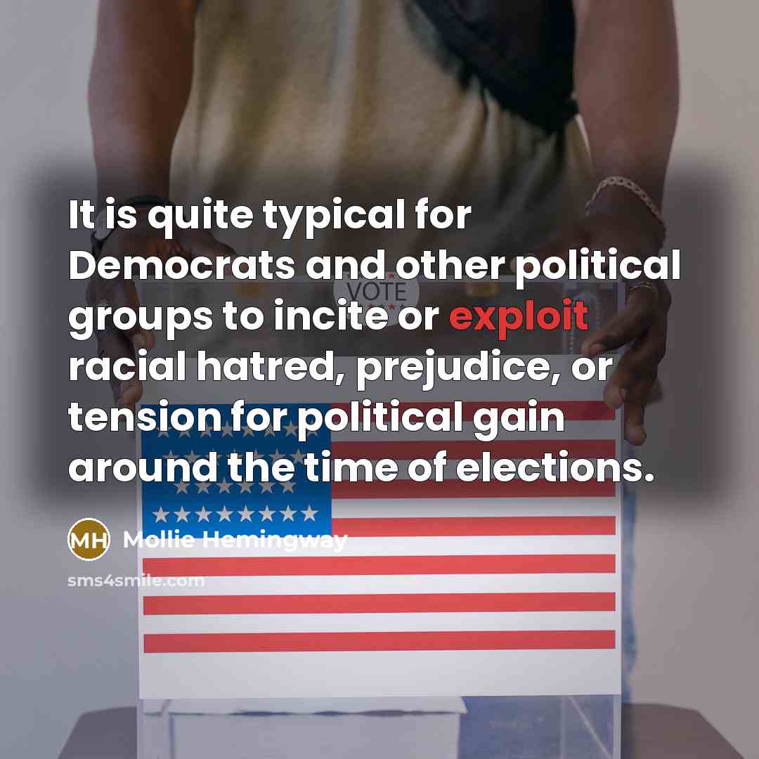 “It is quite typical for Democrats and other political groups…” quote by Mollie Hemingway