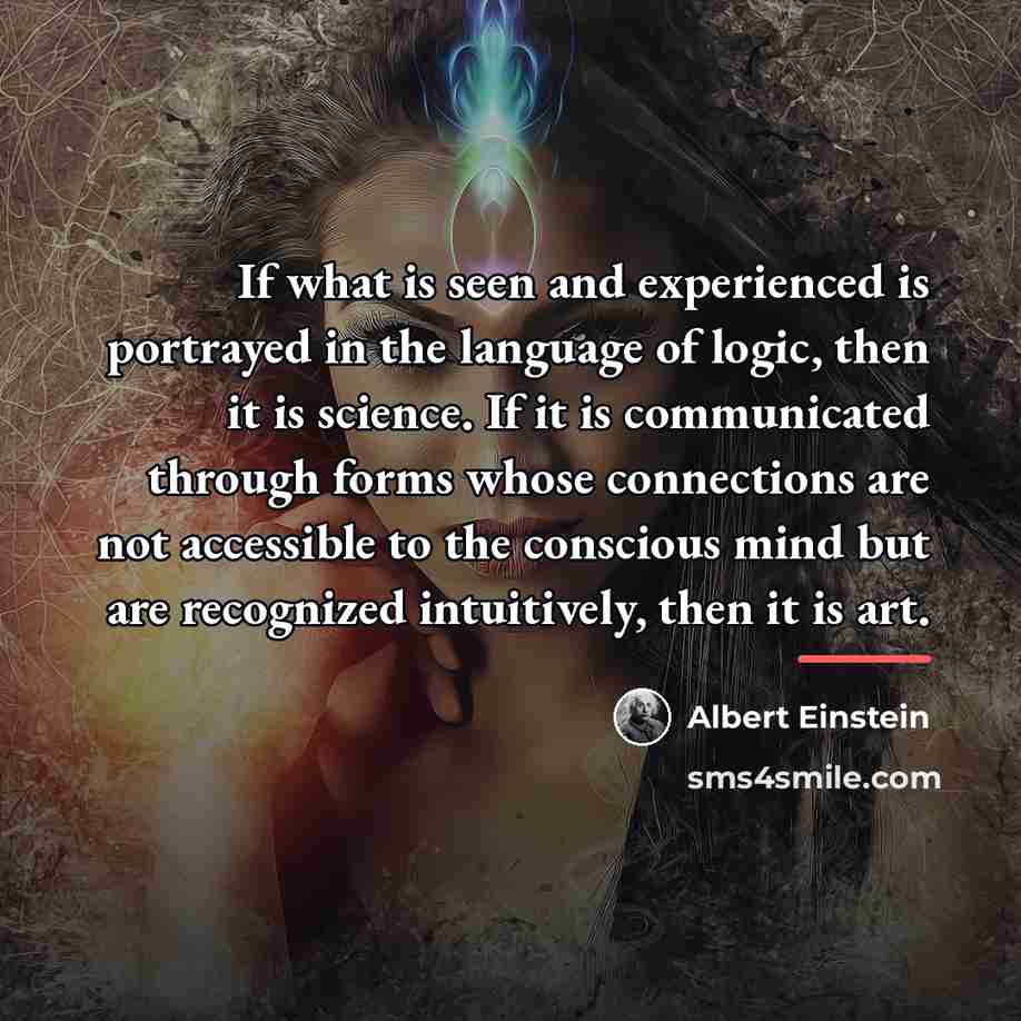 “If what is seen and experienced is portrayed in the…” quote by Albert Einstein