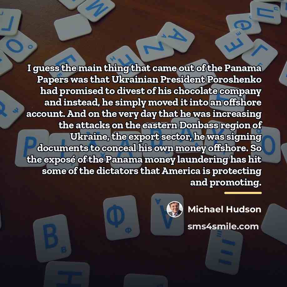“I guess the main thing that came out of the…” quote by Michael Hudson