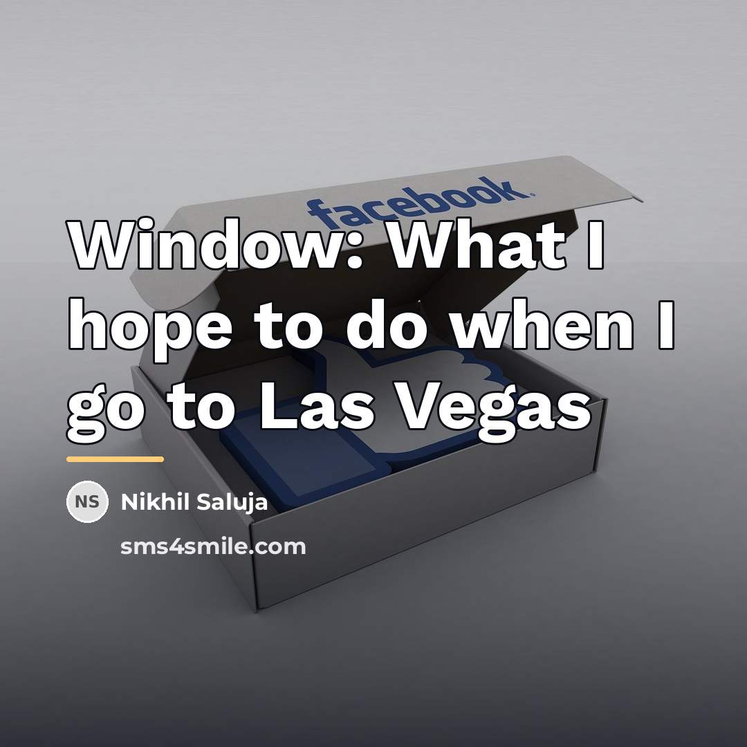 “Window: What I hope to do when I go to…” quote by Nikhil Saluja