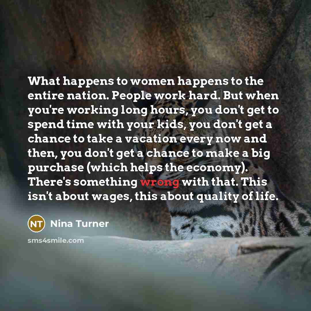 “What happens to women happens to the entire nation. People…” quote by Nina Turner