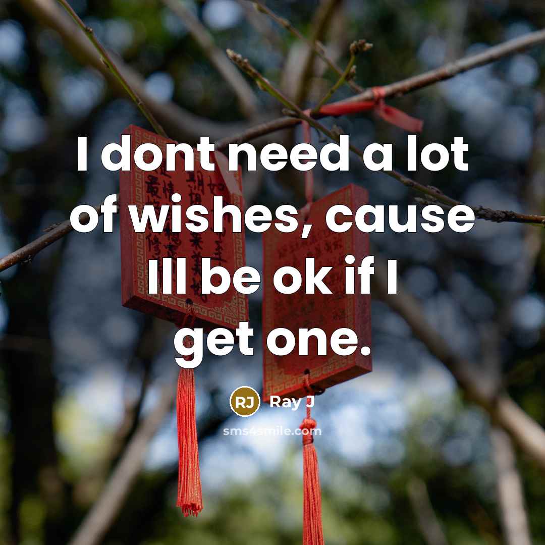 “I dont need a lot of wishes, cause Ill be…” quote by Ray J