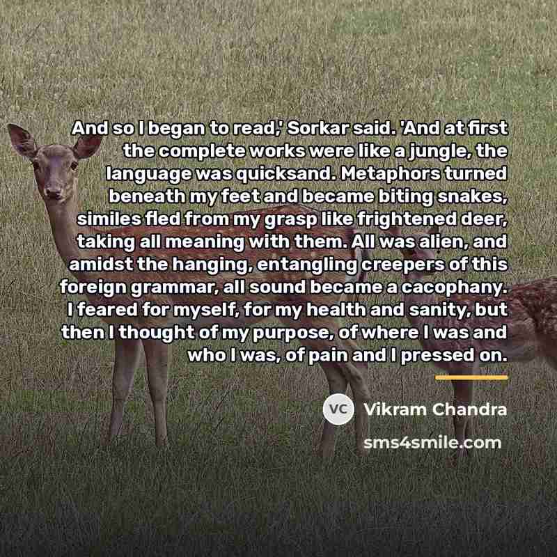 “And so I began to read,' Sorkar said. 'And at…” quote by Vikram Chandra