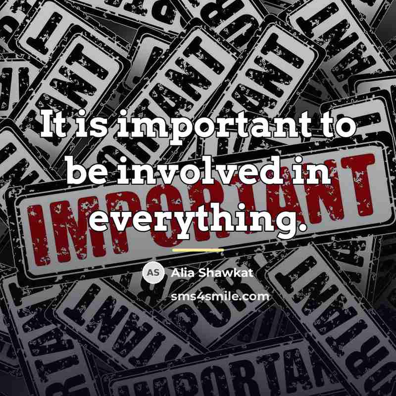 “It is important to be involved in everything.…” quote by Alia Shawkat