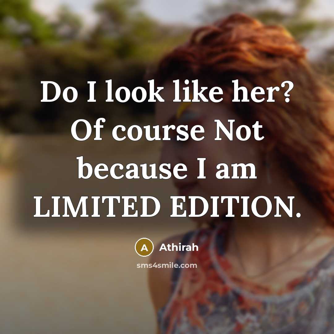 “Do I look like her? Of course Not because I…” quote by Athirah