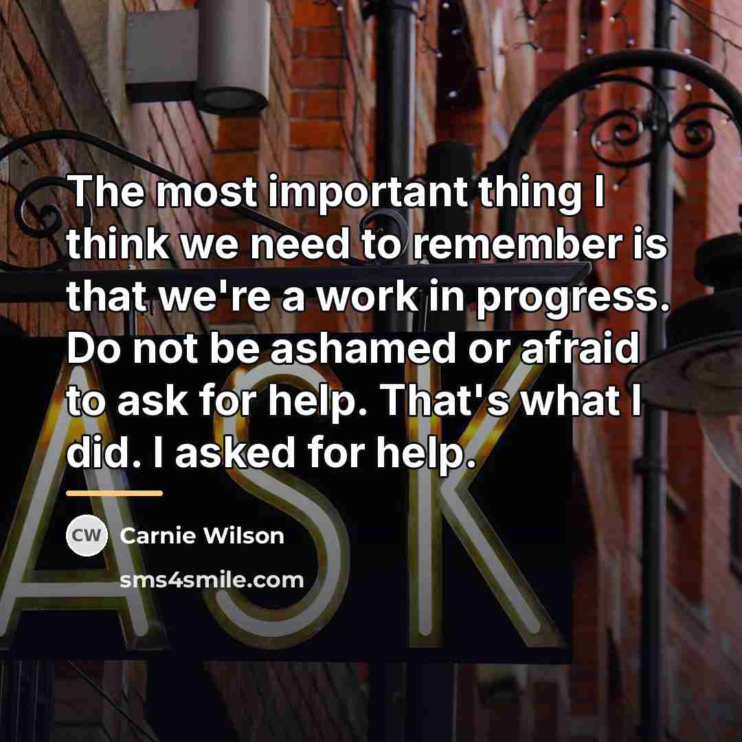 “The most important thing I think we need to remember…” quote by Carnie Wilson