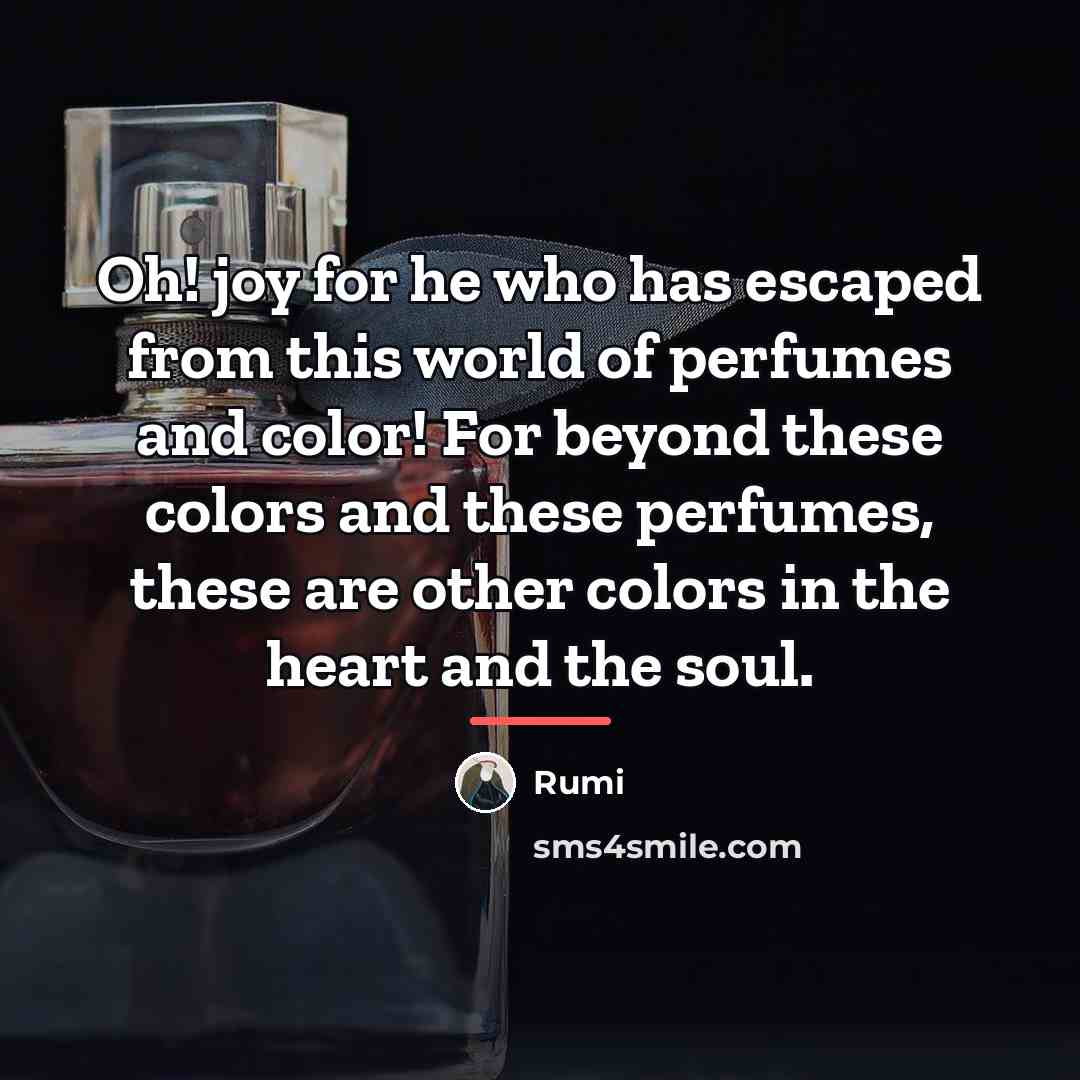 “Oh! joy for he who has escaped from this world…” quote by Rumi
