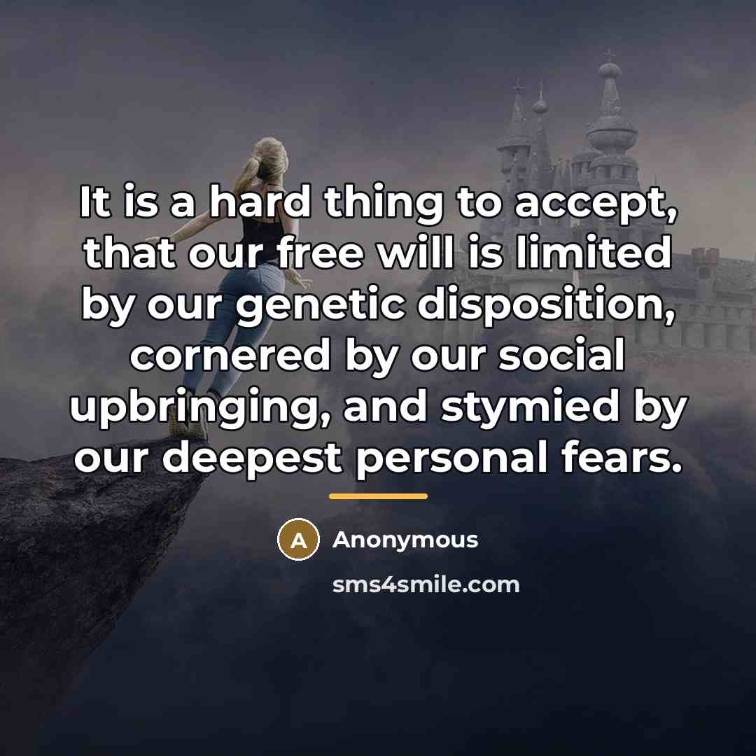 “It is a hard thing to accept, that our free…” quote by Anonymous