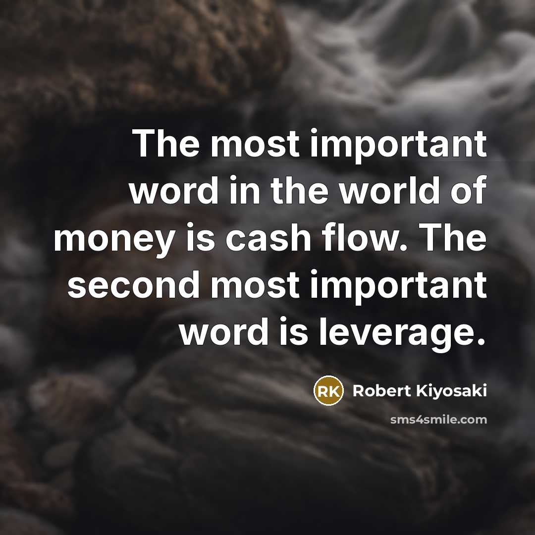 “The most important word in the world of money is…” quote by Robert Kiyosaki