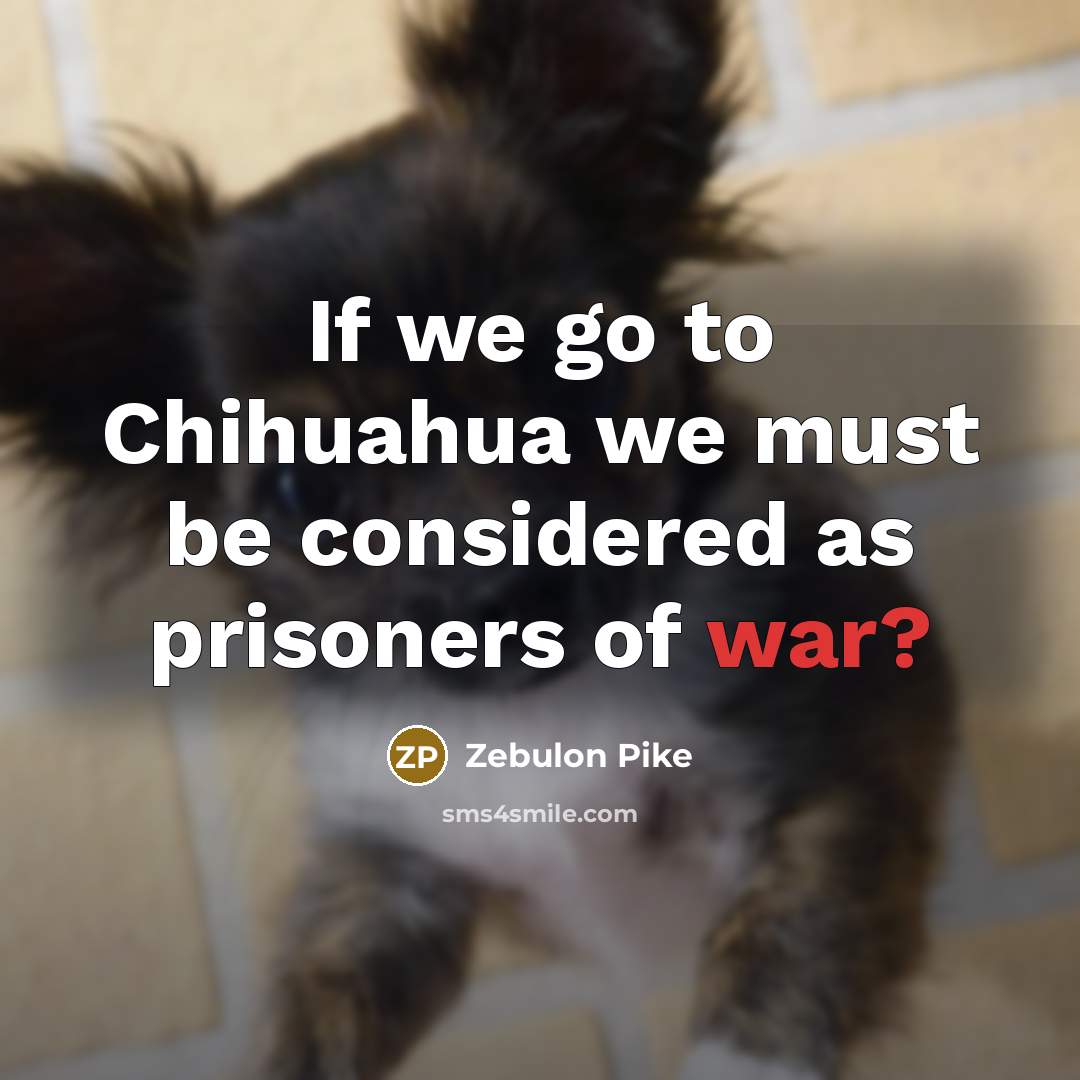 “If we go to Chihuahua we must be considered as…” quote by Zebulon Pike