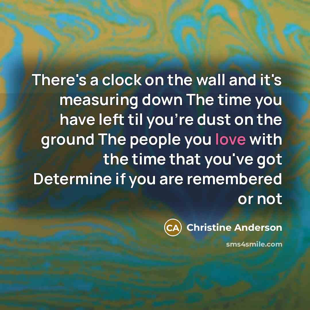 “There's a clock on the wall and it's measuring down…” quote by Christine Anderson