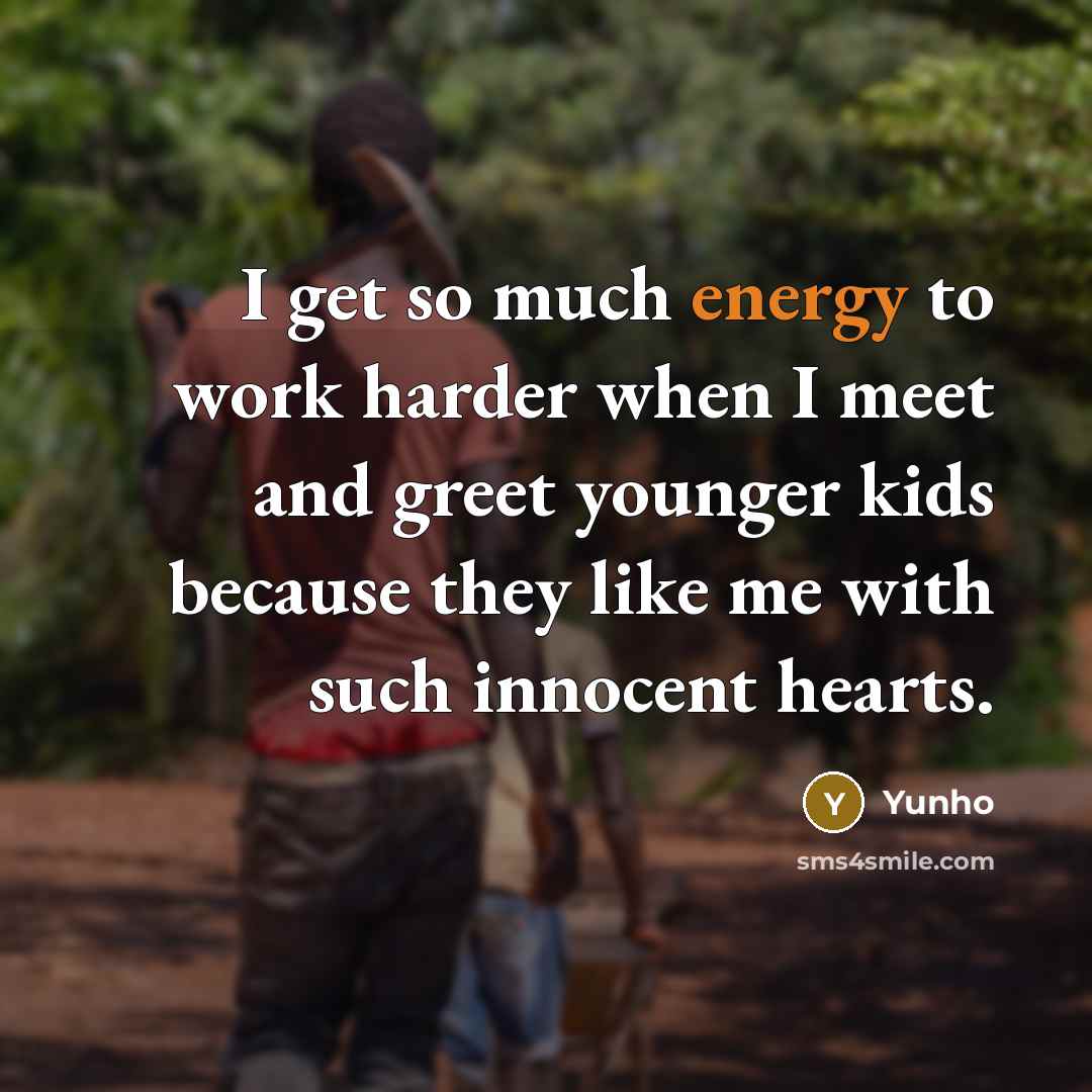 “I get so much energy to work harder when I…” quote by Yunho