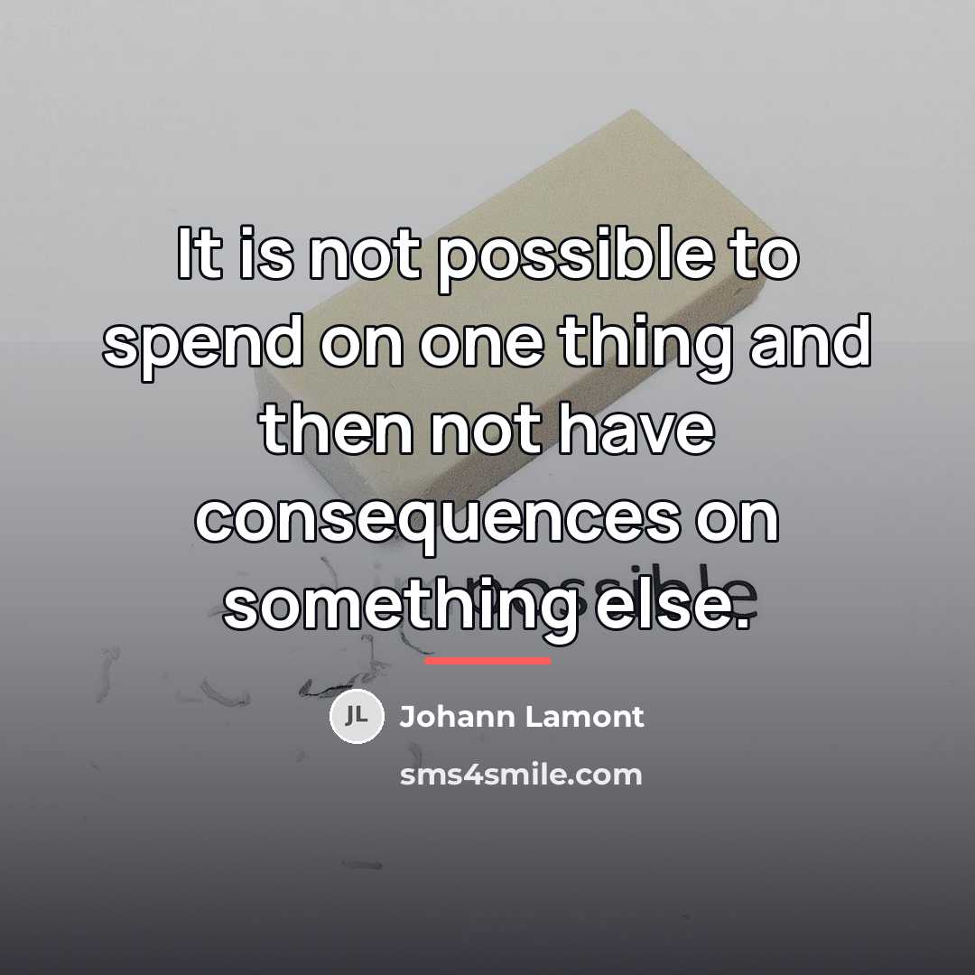 “It is not possible to spend on one thing and…” quote by Johann Lamont