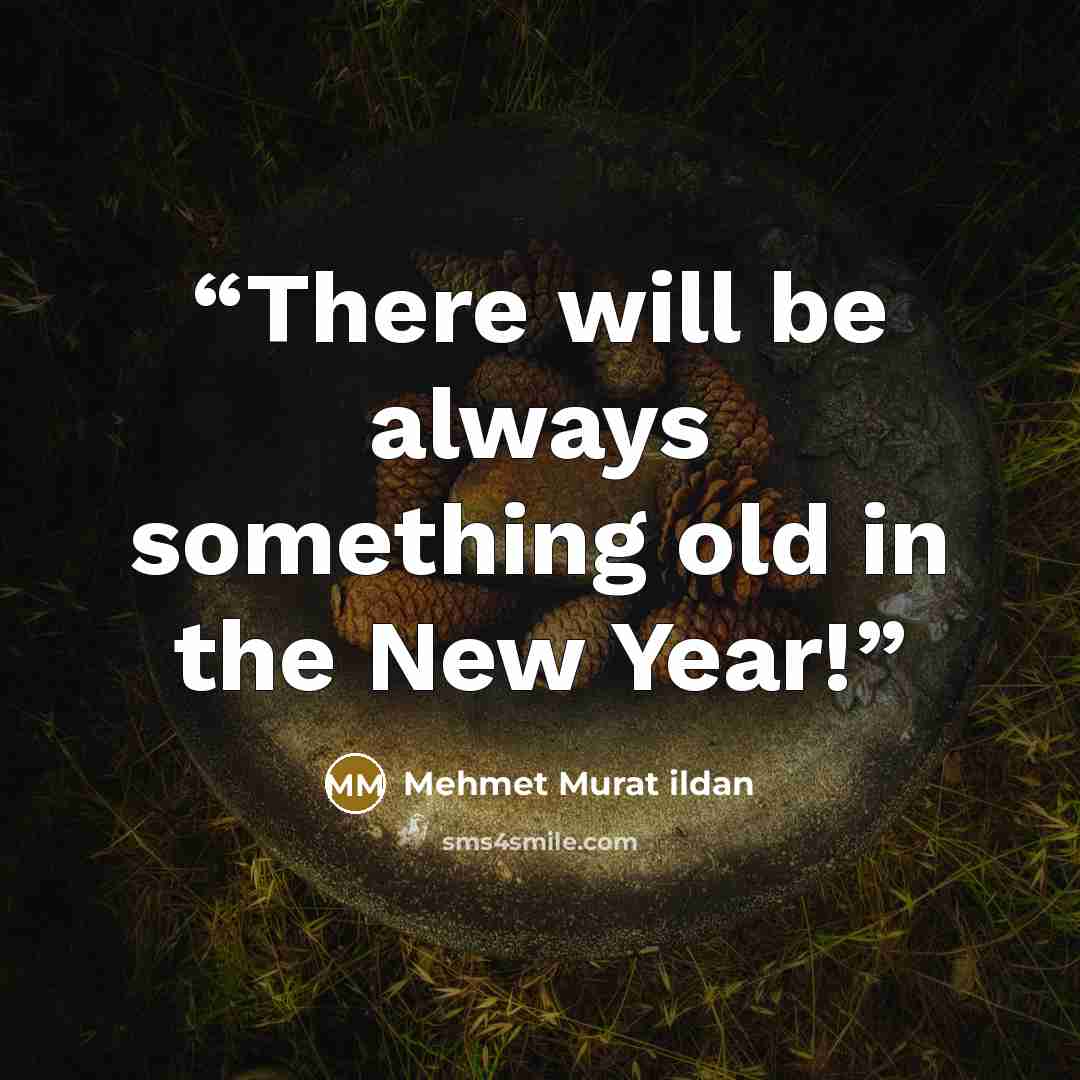 “There will be always something old in the New Year!” quote by Mehmet Murat ildan