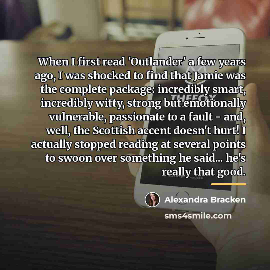 “When I first read 'Outlander' a few years ago, I…” quote by Alexandra Bracken