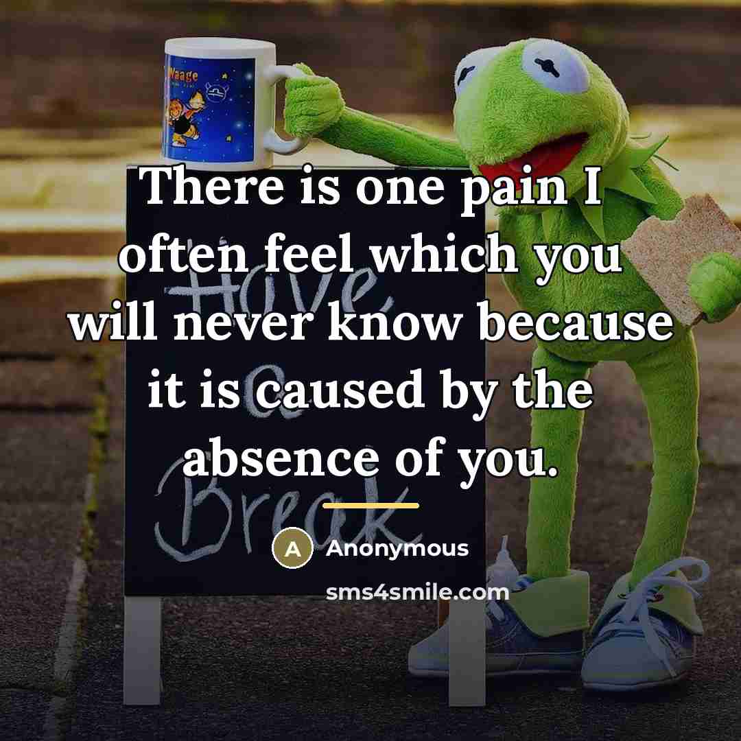 “There is one pain I often feel which you will…” quote by Anonymous