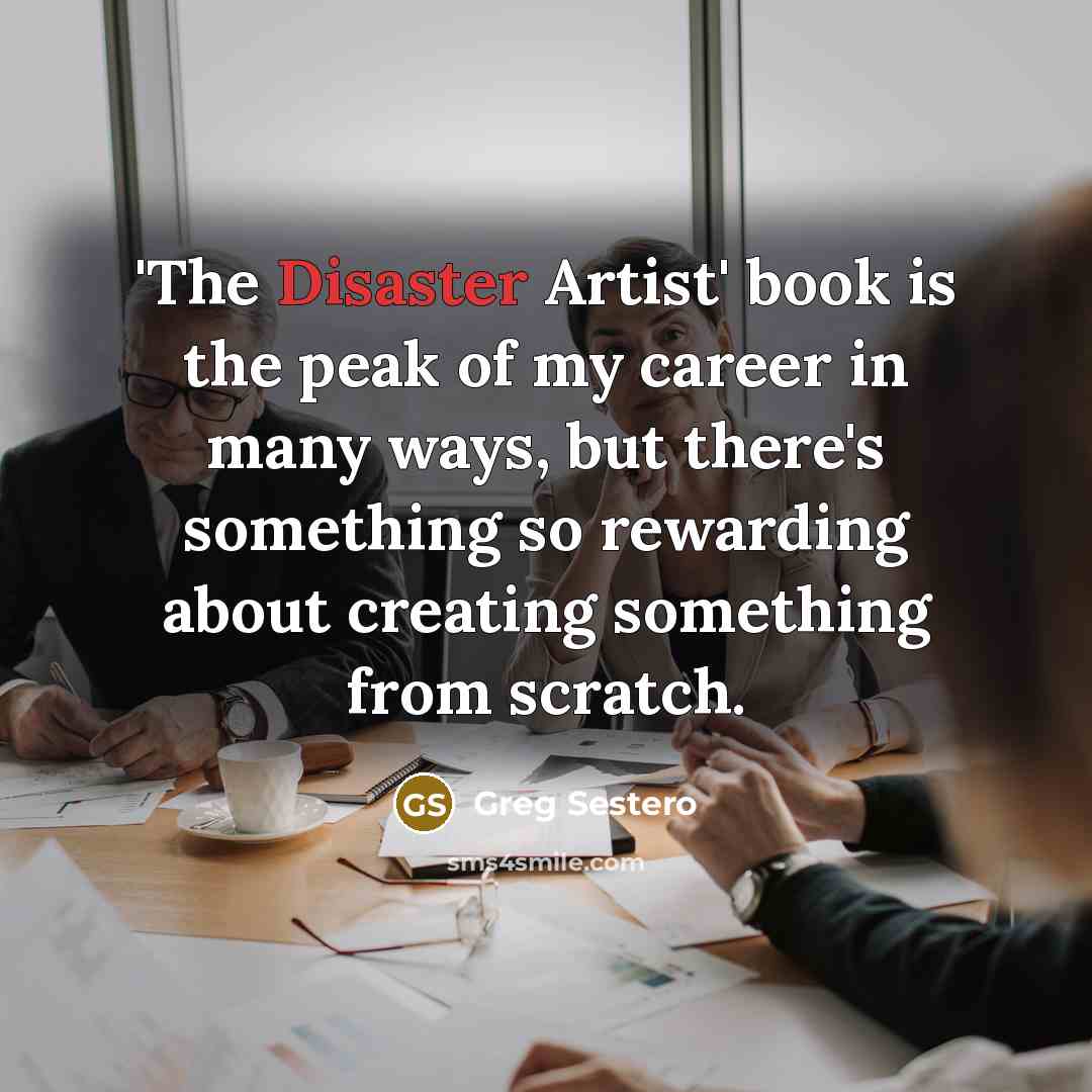 “'The Disaster Artist' book is the peak of my career…” quote by Greg Sestero
