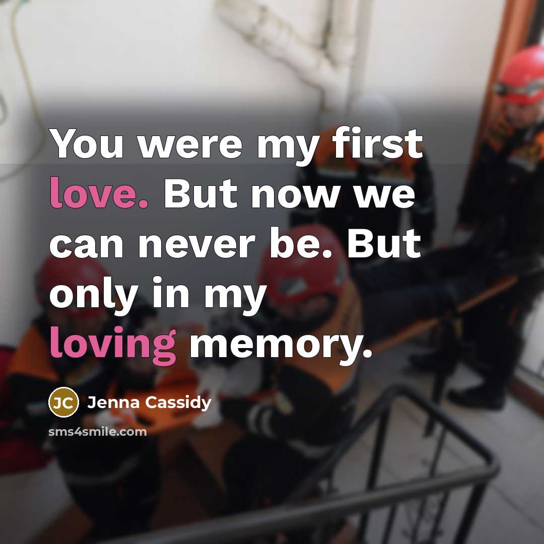 “You were my first love. But now we can never…” quote by Jenna Cassidy