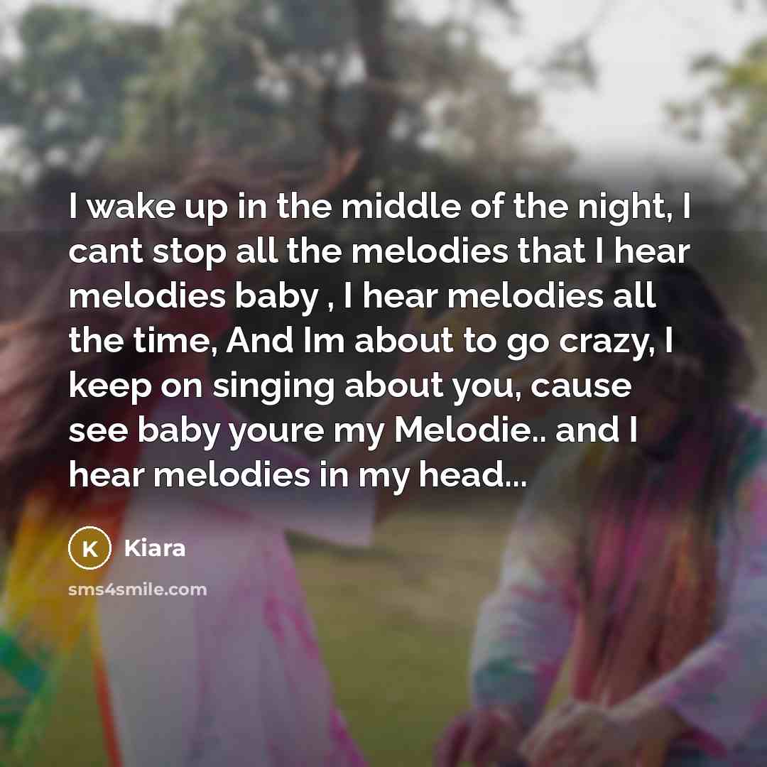 “I wake up in the middle of the night, I…” quote by Kiara