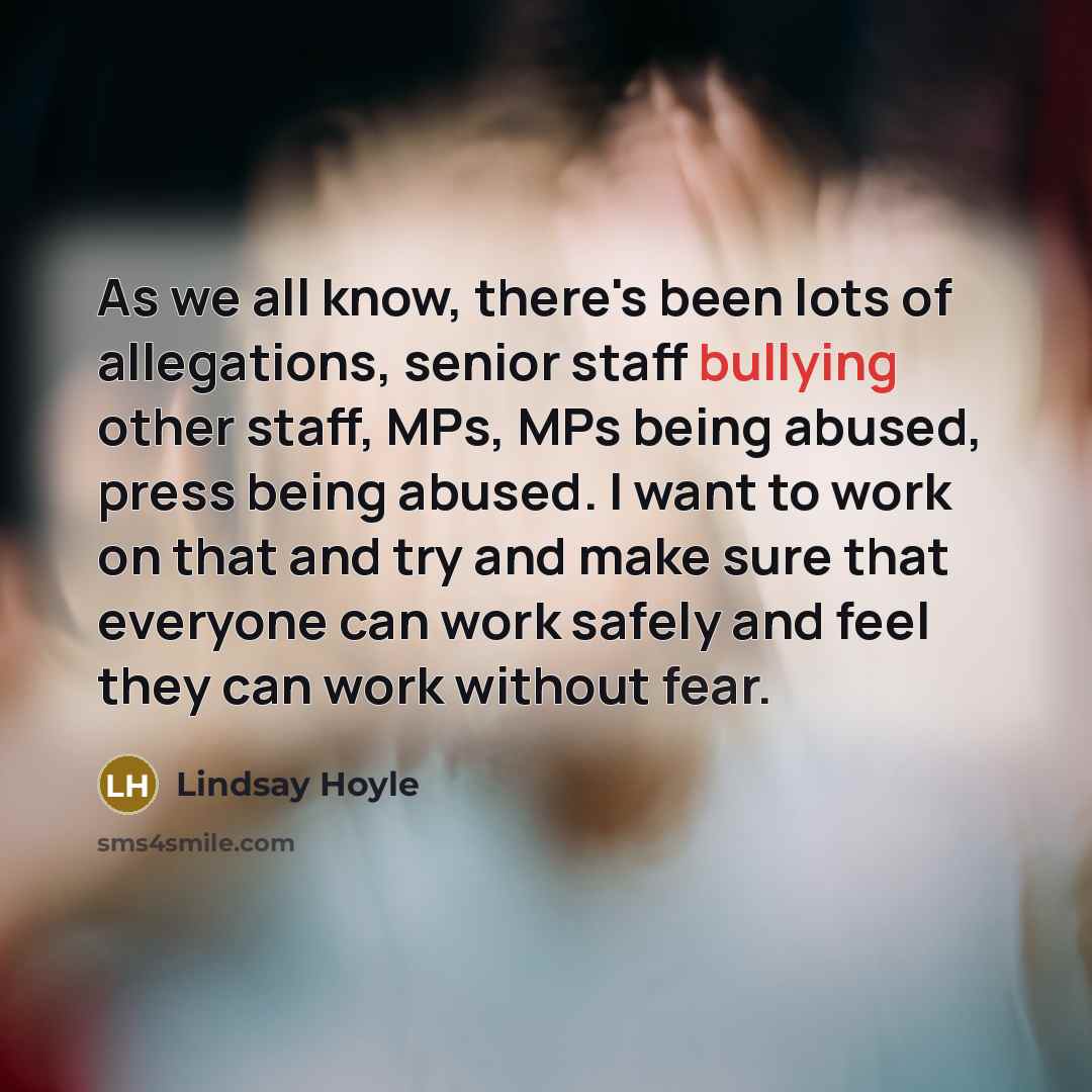 “As we all know, there's been lots of allegations, senior…” quote by Lindsay Hoyle