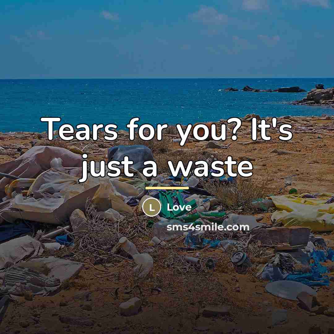 “Tears for you? It's just a waste…” quote by Love