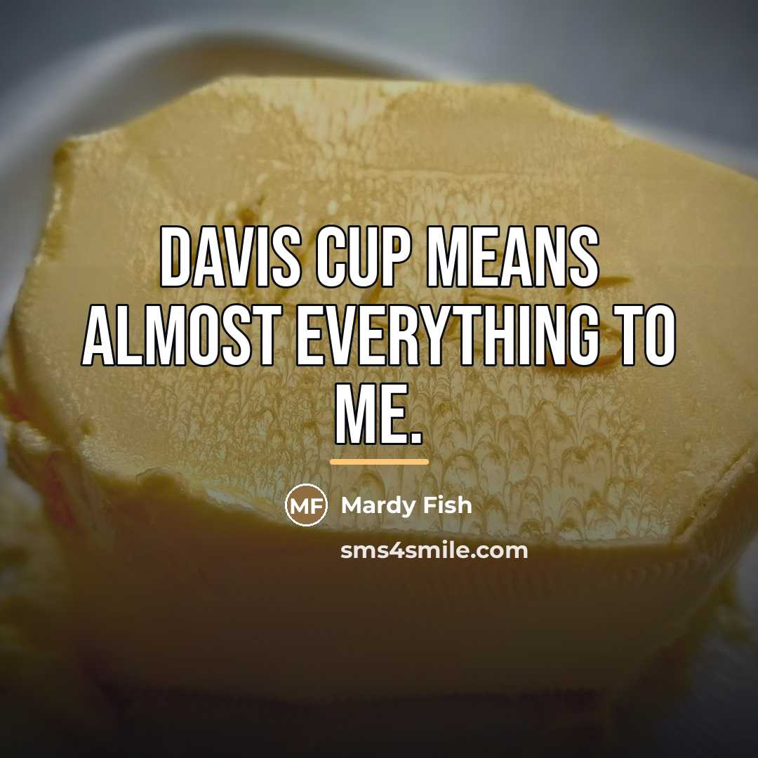 “Davis Cup means almost everything to me.…” quote by Mardy Fish