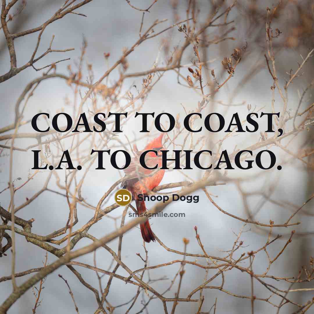 “COAST TO COAST, L.A. TO CHICAGO.…” quote by Snoop Dogg