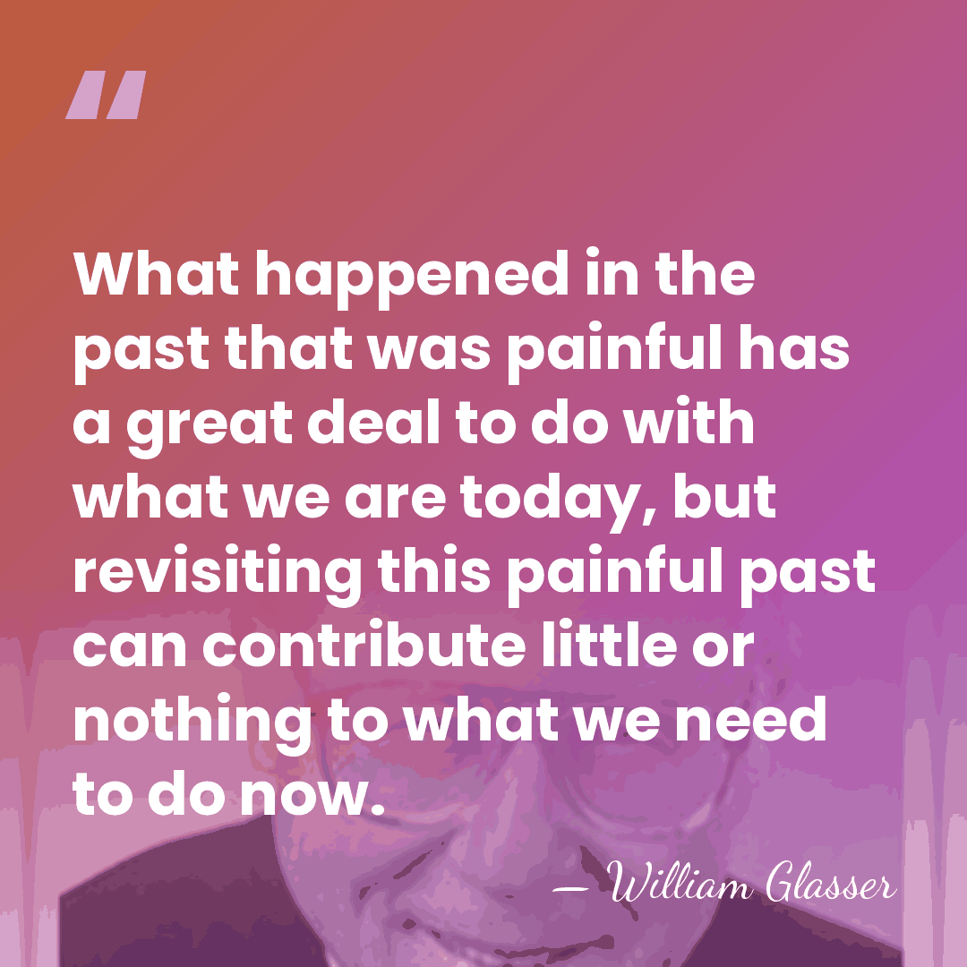 What happened in the past that was painful has a great deal&hellip; - William Glasser