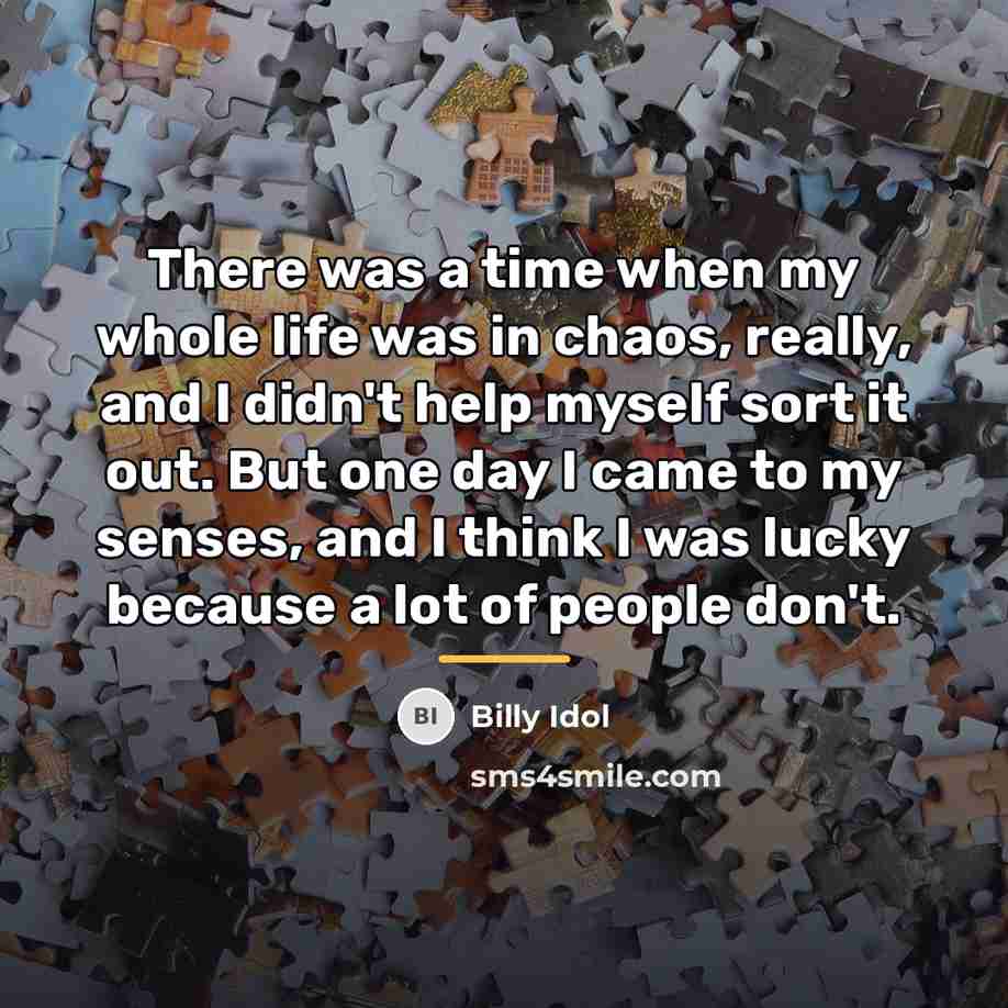 “There was a time when my whole life was in…” quote by Billy Idol