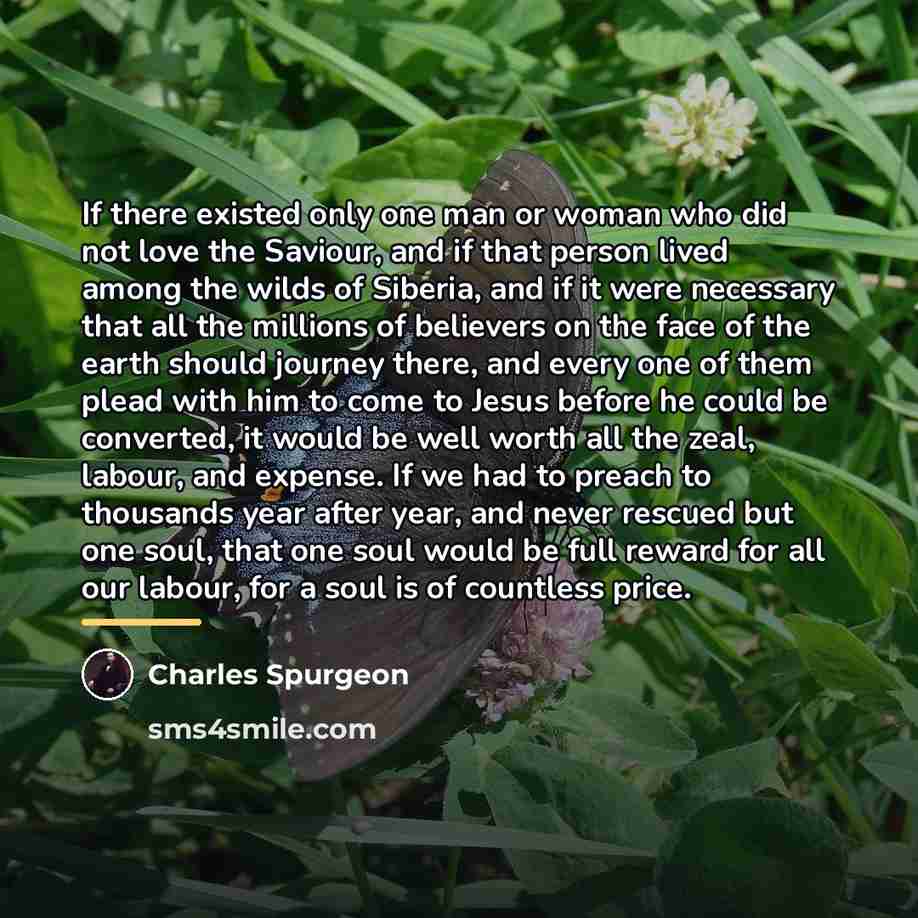“If there existed only one man or woman who did…” quote by Charles Spurgeon