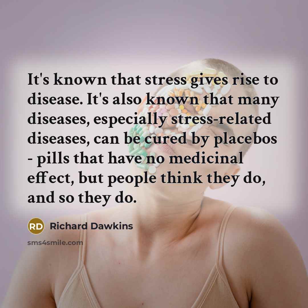 “It's known that stress gives rise to disease. It's also…” quote by Richard Dawkins