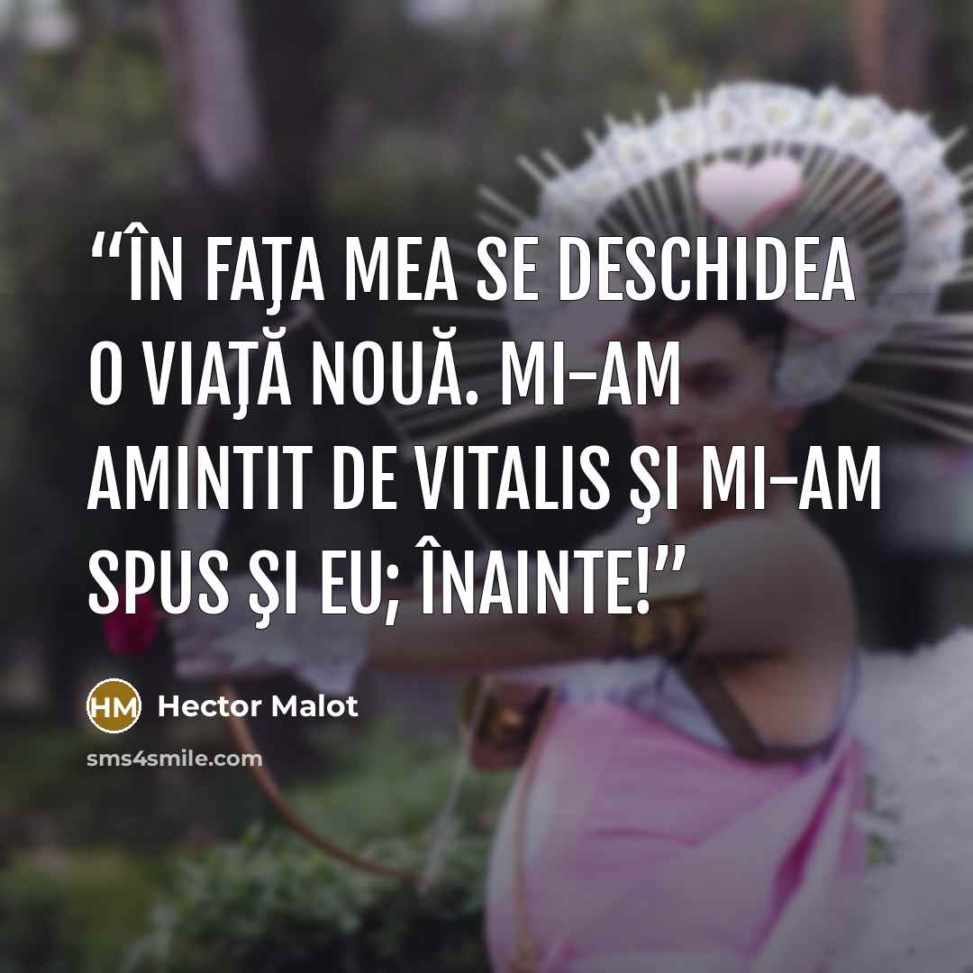 “În faţa mea se deschidea o viaţă nouă. Mi-am amintit de Vitalis şi mi-am spus şi eu; Înainte!” quote by Hector Malot