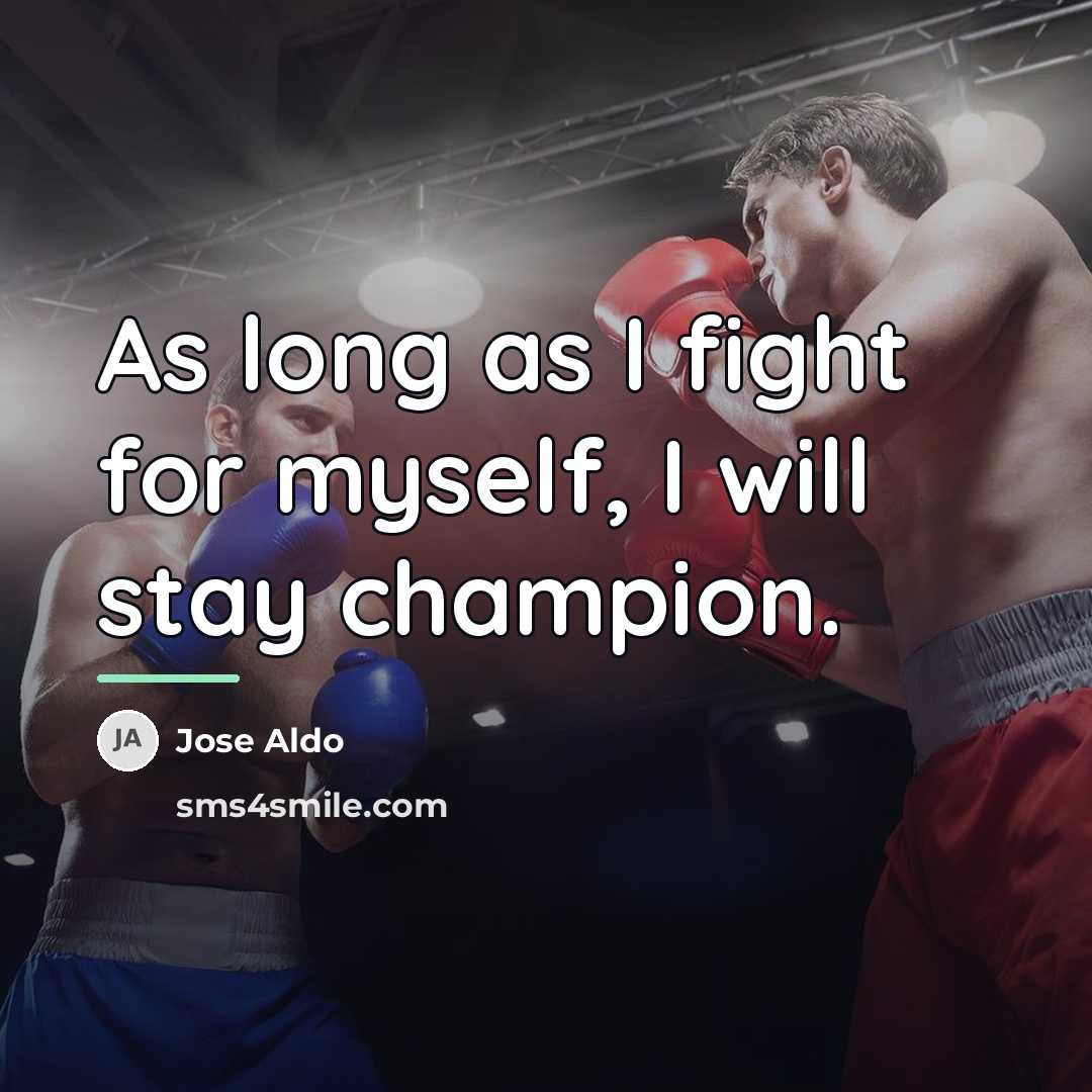 “As long as I fight for myself, I will stay…” quote by Jose Aldo